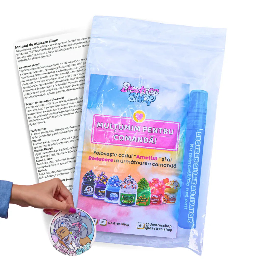 De Slime Module DestresShop Slime Care Kit, activator 9 ml, manual and sticker ...