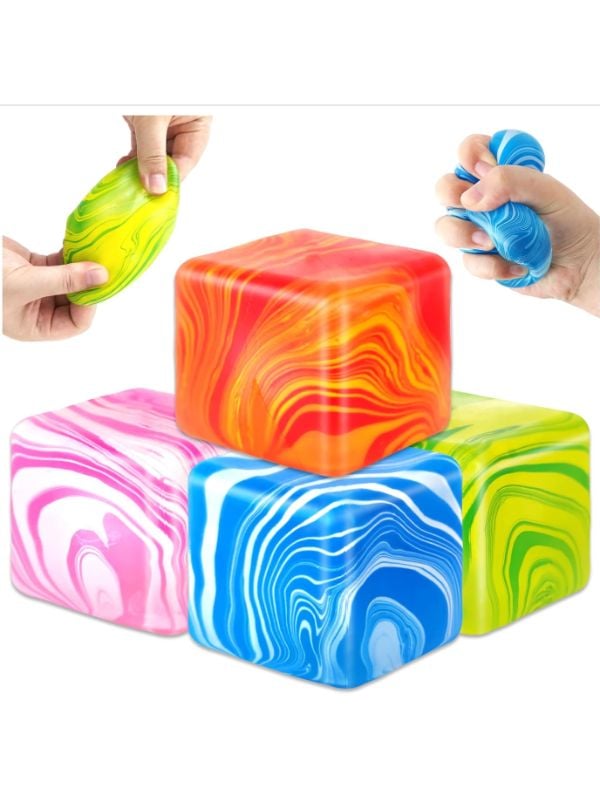 Cub Needoh - Antistress squishy 5 cm, jucarie elastica soft, cub moale relaxare
