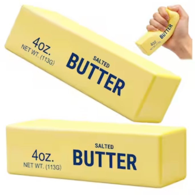 Squishy Anti-Stres Tip Unt (Butter) 13 cm, Model Realist, Super Soft, Revenire Lentă